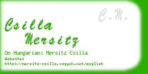 csilla mersitz business card